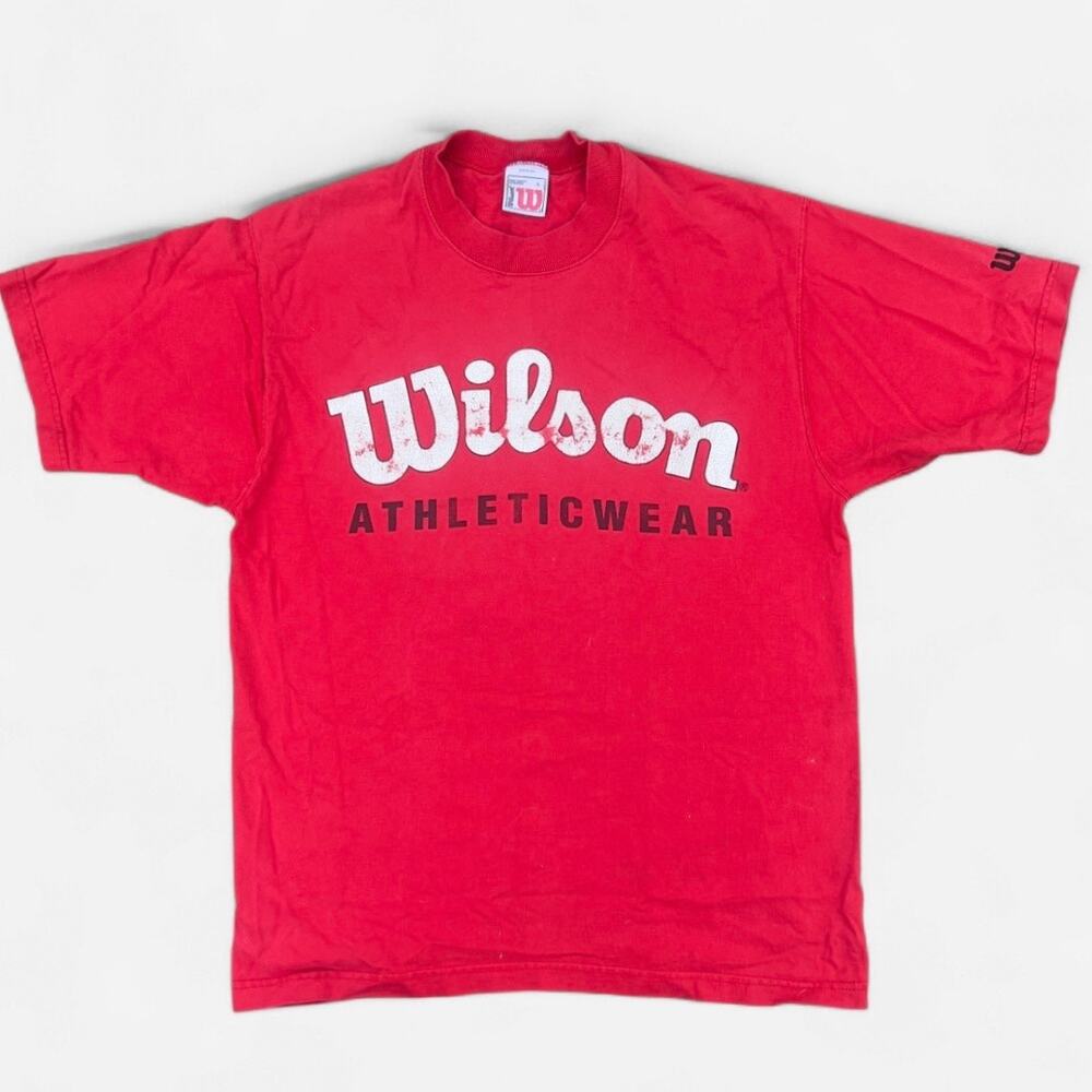 Wilson Vintage 2000s Red Oversized Crewneck T-shirt